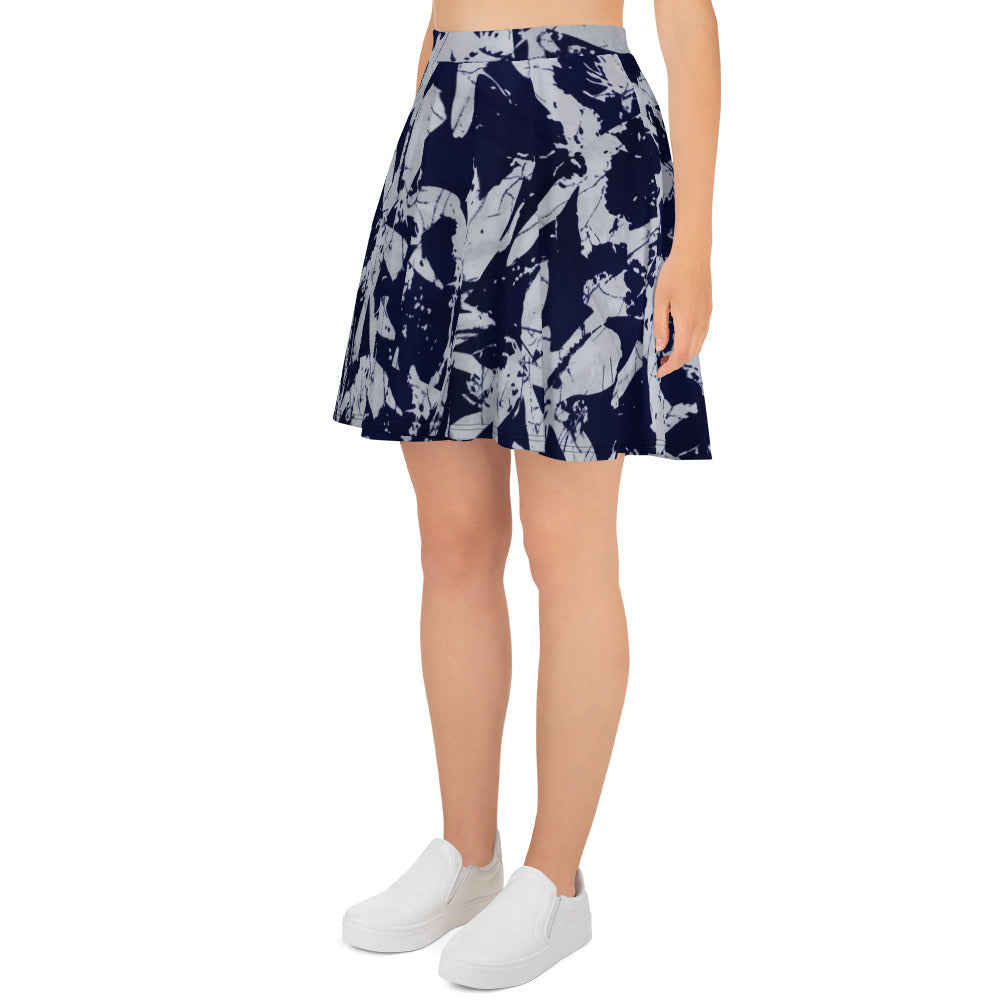 Indigo Adire Skater Skirt