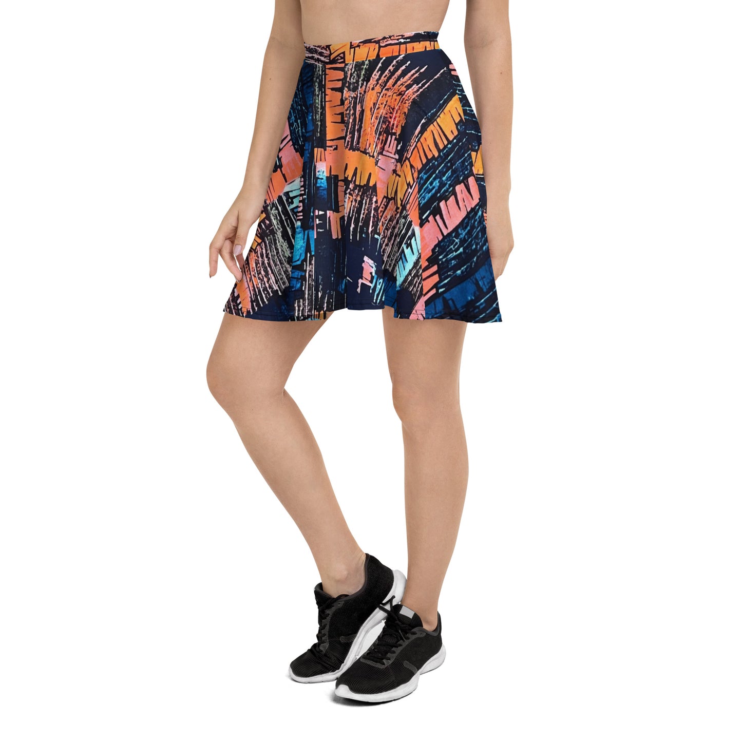 Colourful Adire Skater Skirt