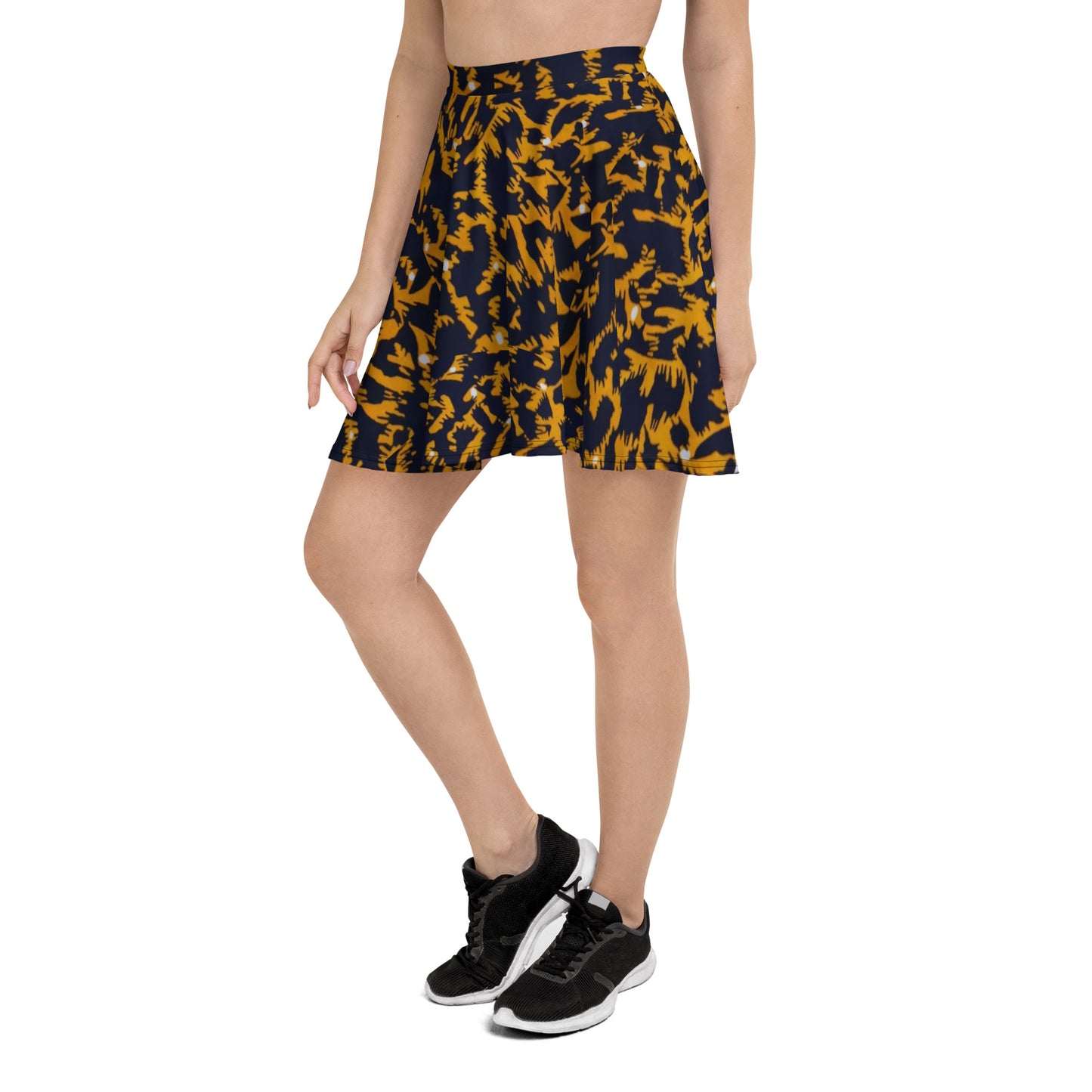 Yellow Leopard Skater Skirt