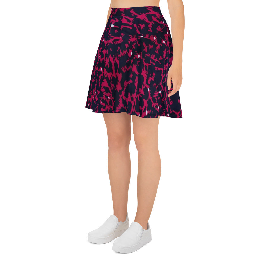 Pink Leopard Skater Skirt