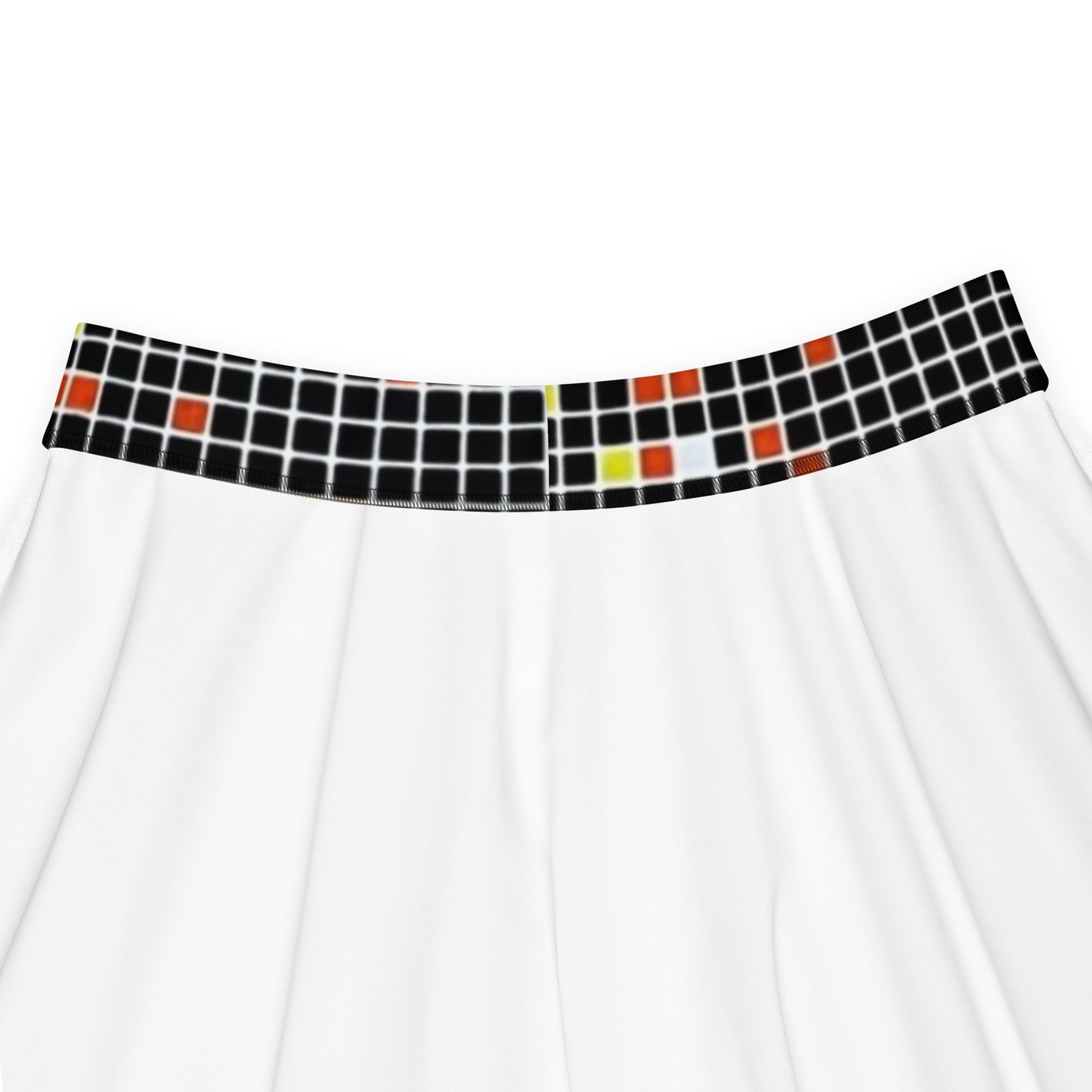 Graphic Square Ankara Skater Skirt