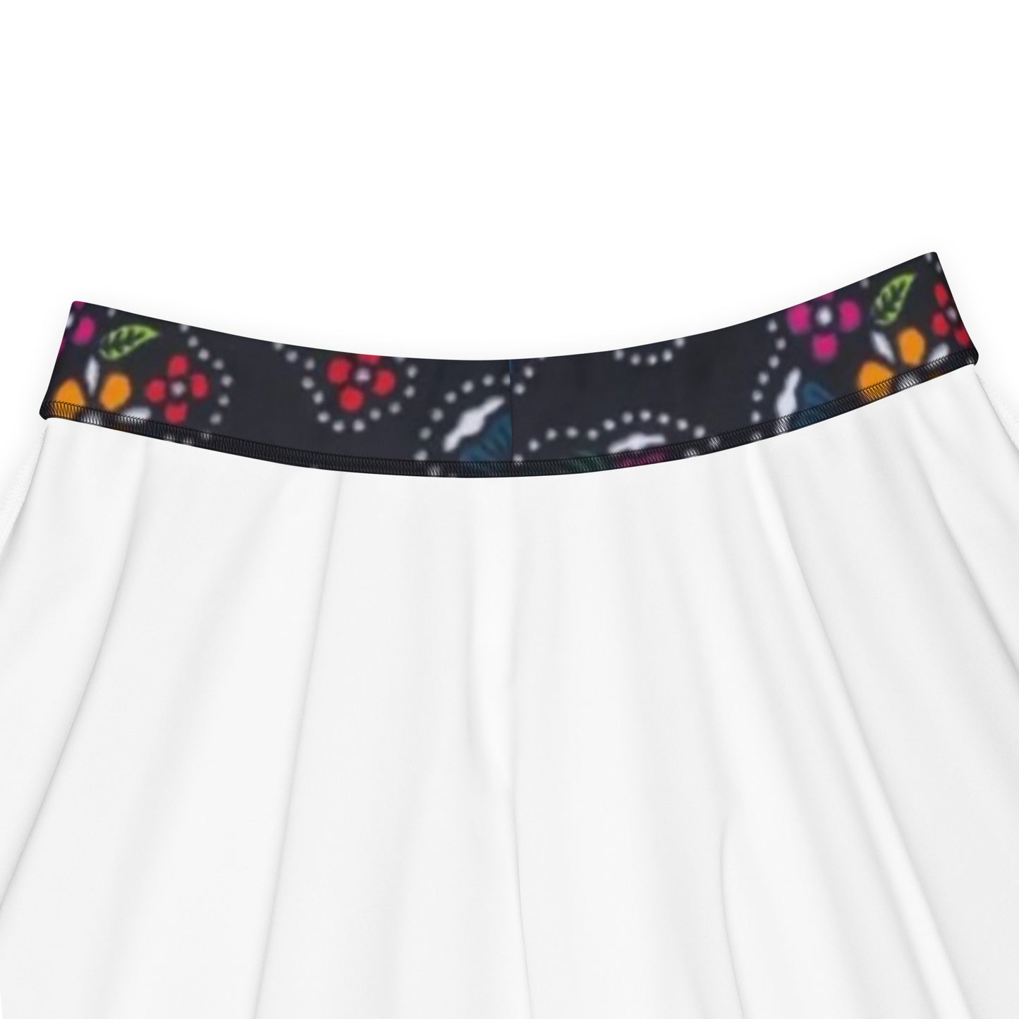 Multicolour Dark Ankara Skater Skirt