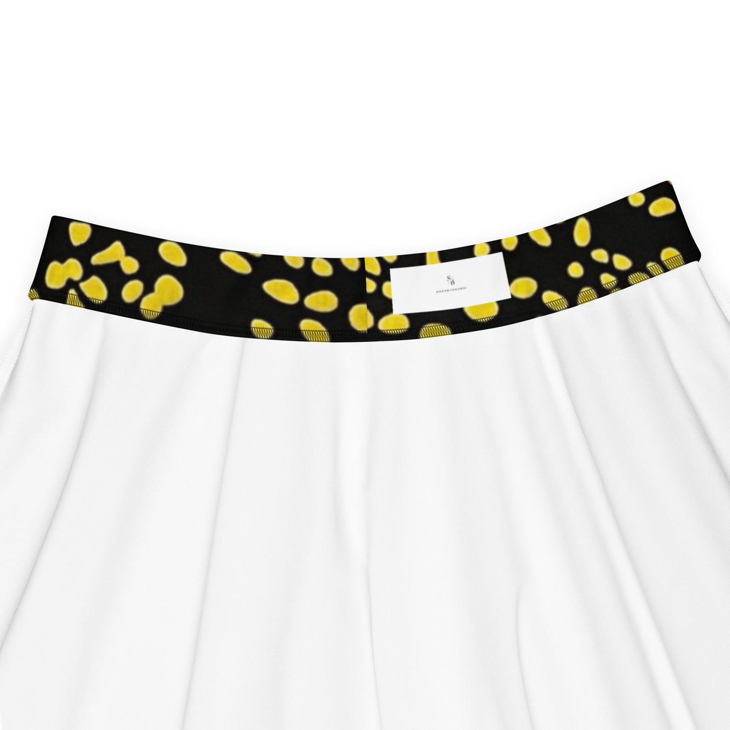 Yellow Dots Adire Skater Skirt