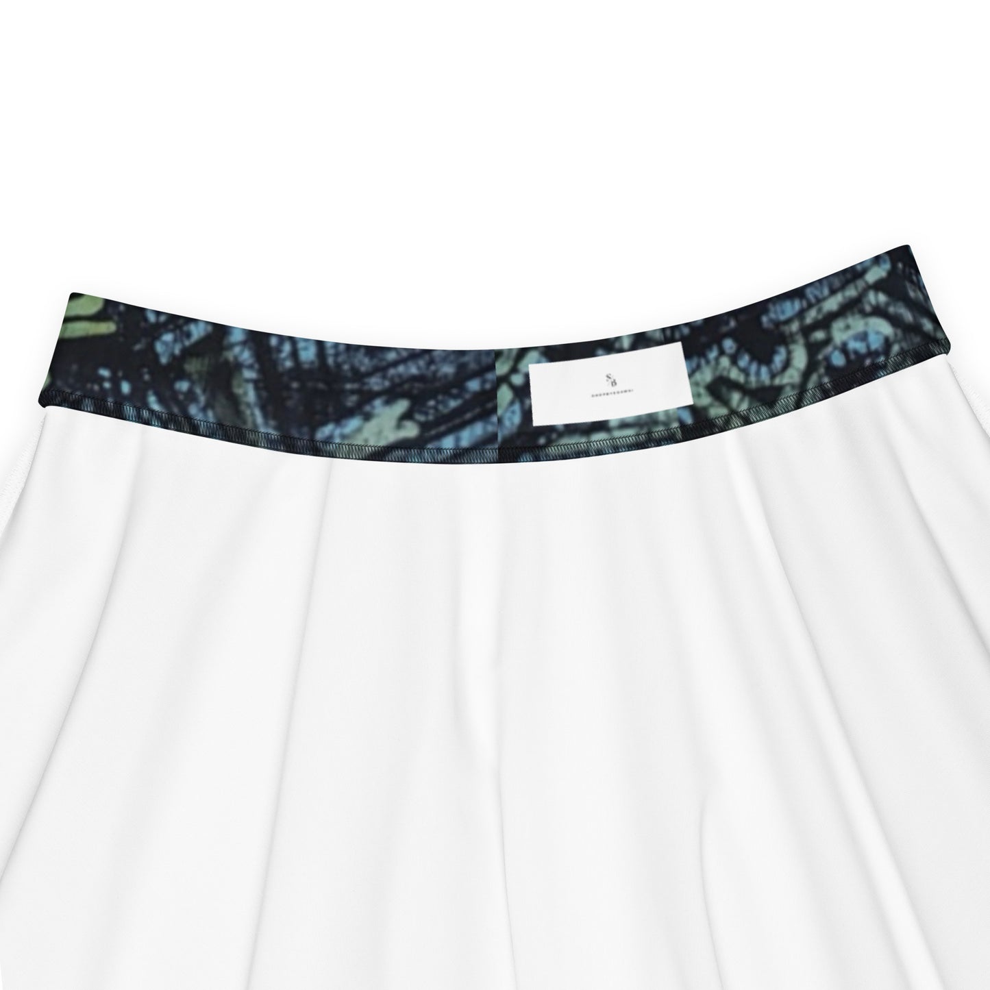 Indigo Green Turquoise Adire Skater Skirt