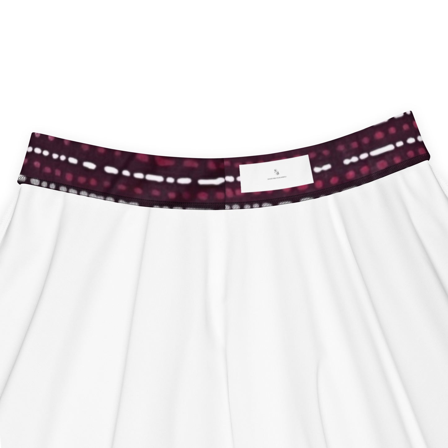 Burgundy Stripe Adire Skater Skirt