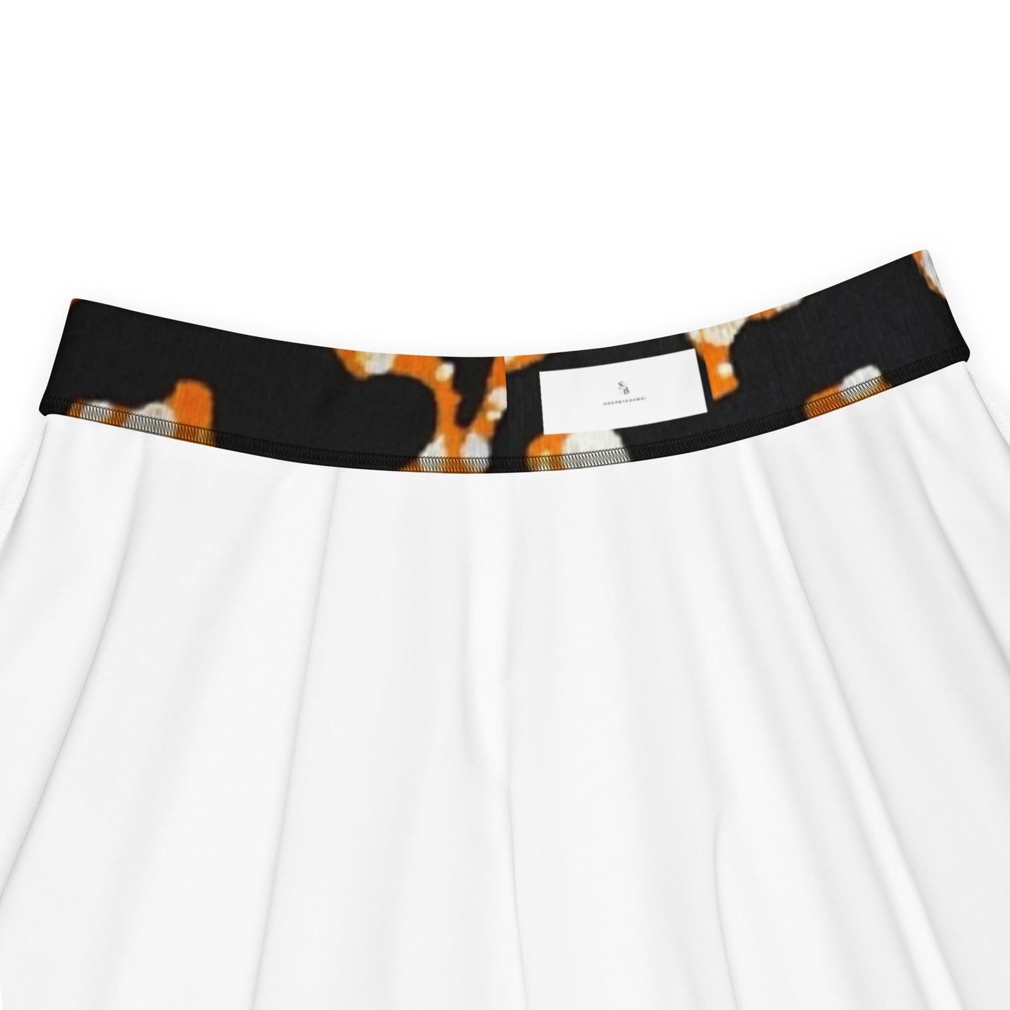 Green Orange Leopard Skater Skirt