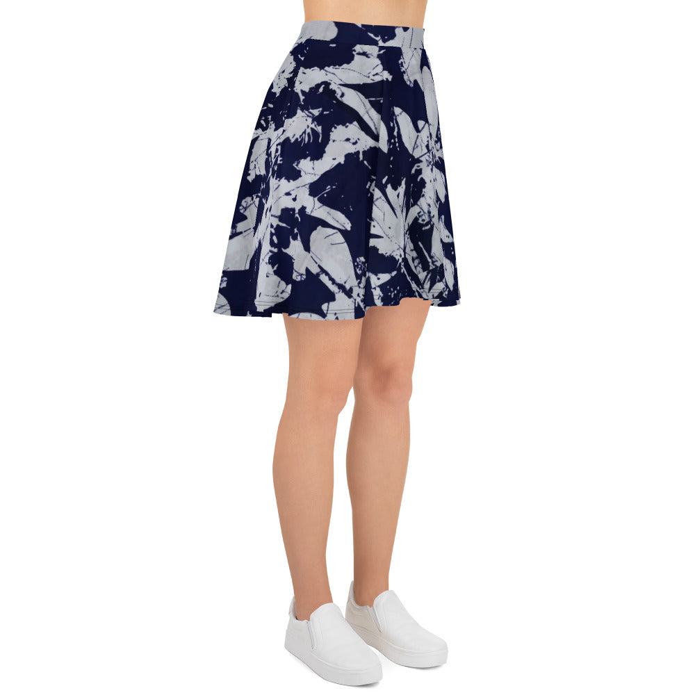 Indigo Adire Skater Skirt