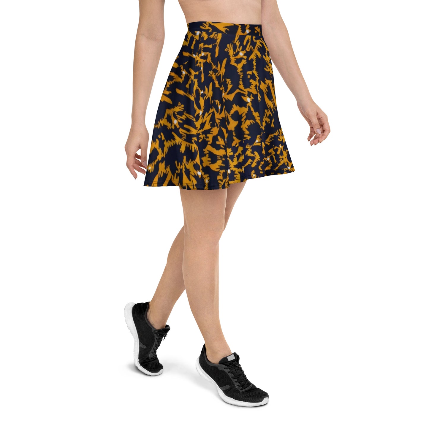 Yellow Leopard Skater Skirt