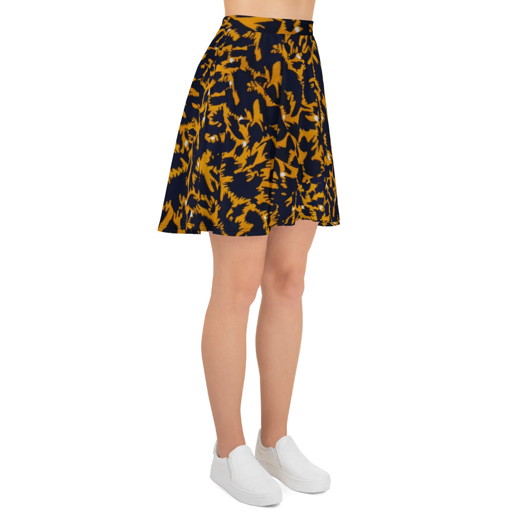 Yellow Leopard Skater Skirt