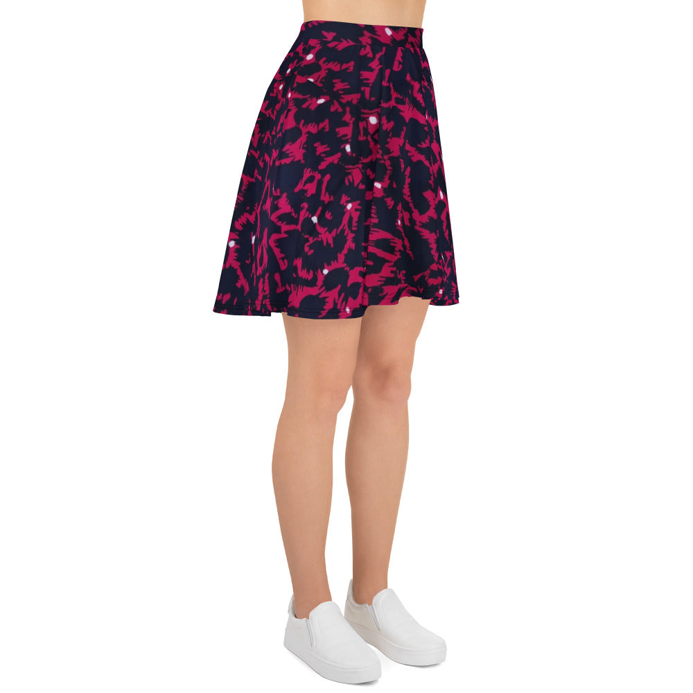 Pink Leopard Skater Skirt