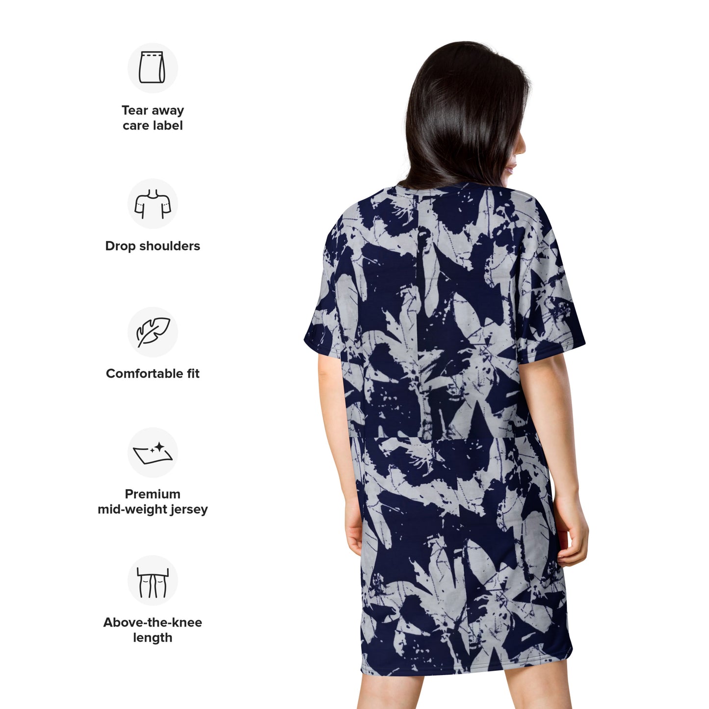 Indigo Adire T-shirt Dress