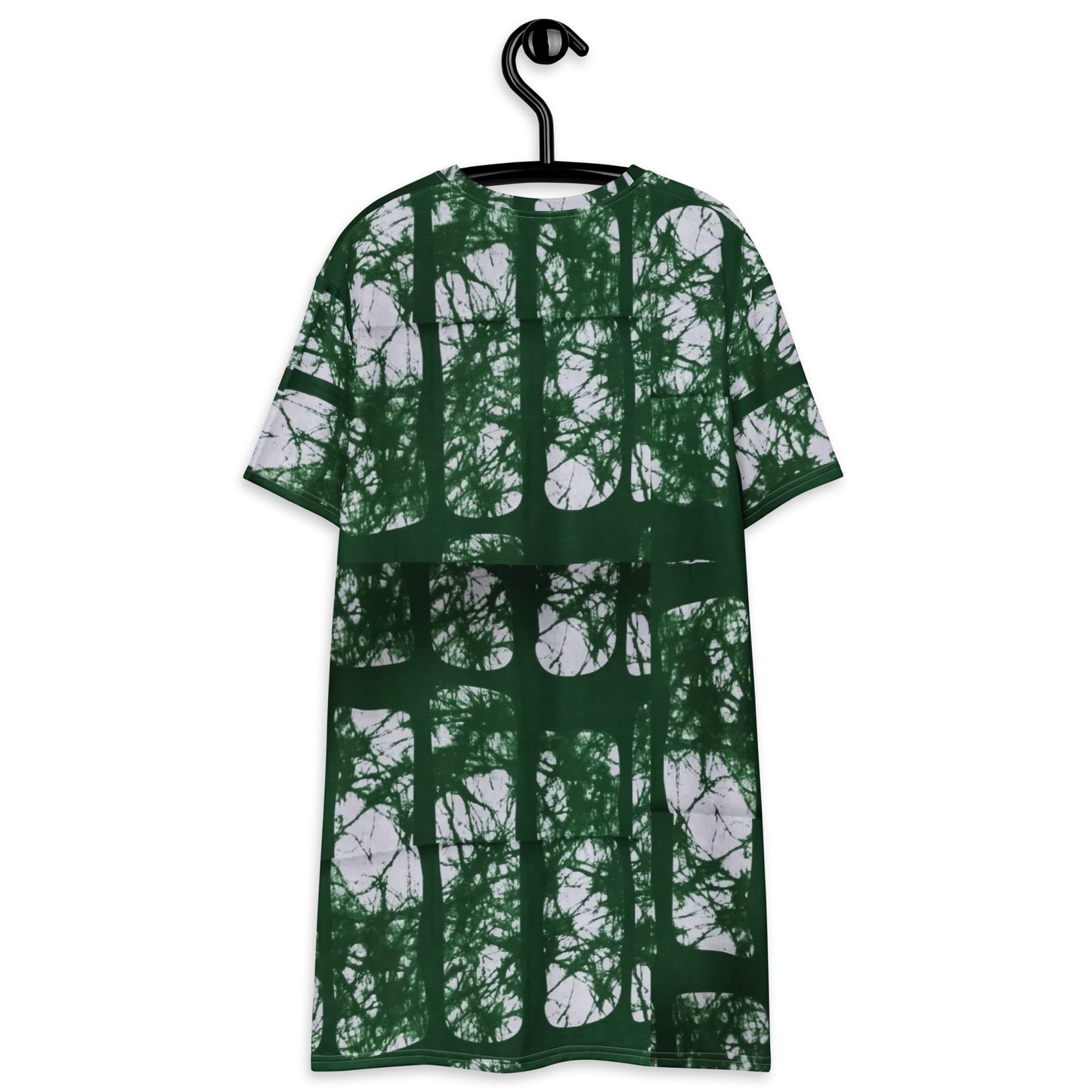 Green Adire T-shirt Dress