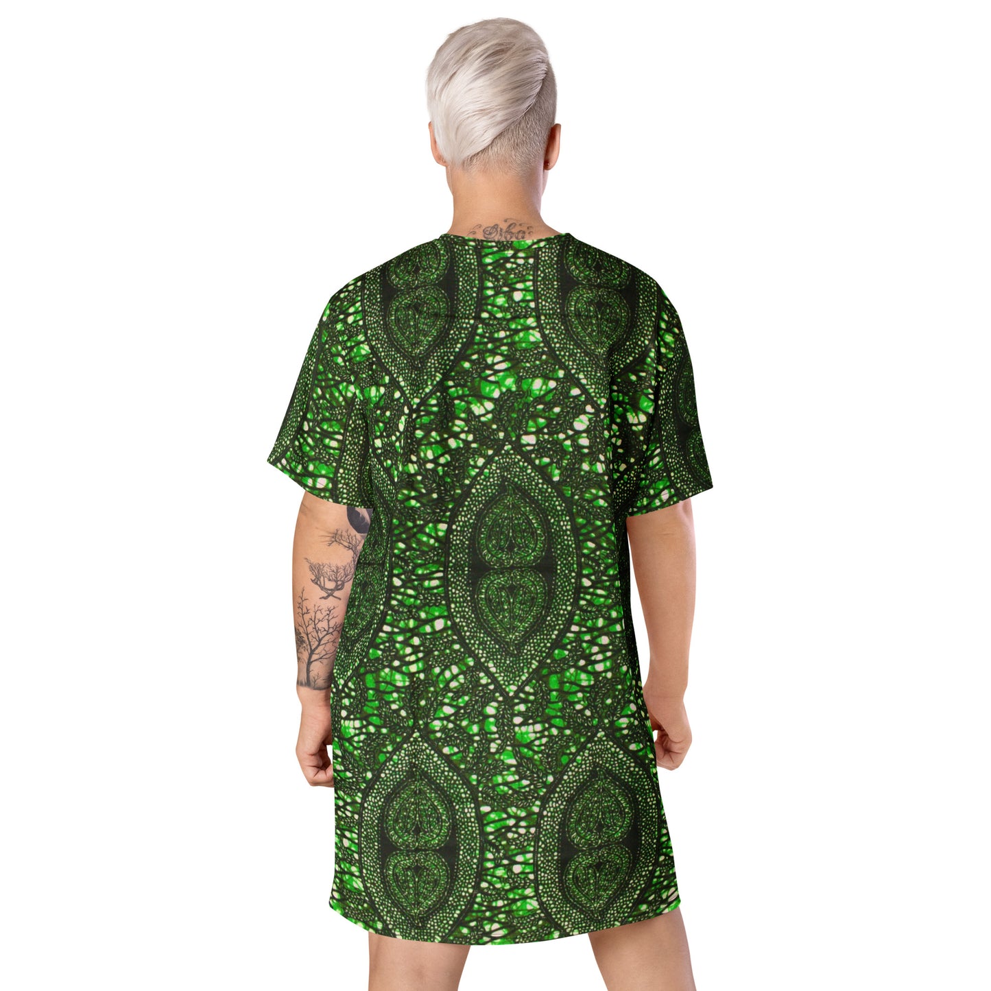 Green Peas Ankara T-shirt Dress