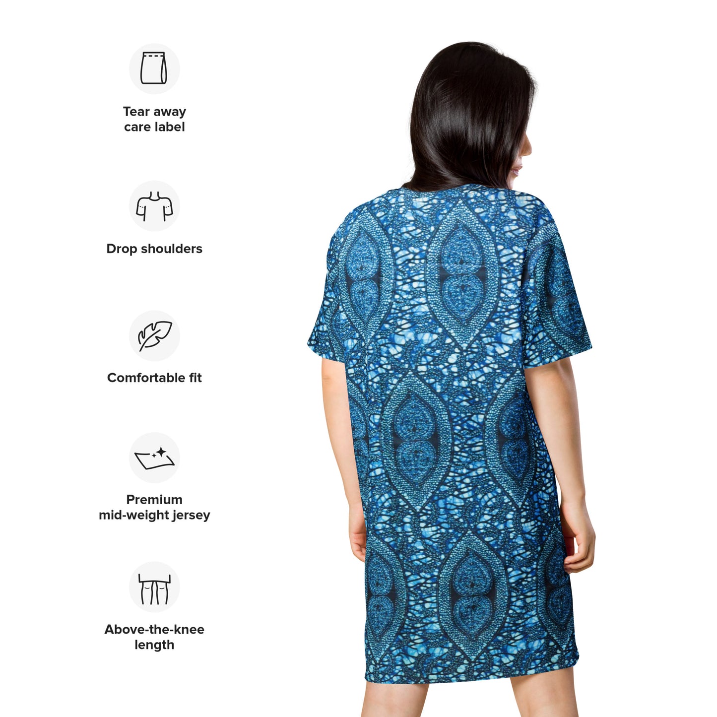 Blue Peas Ankara T-shirt Dress