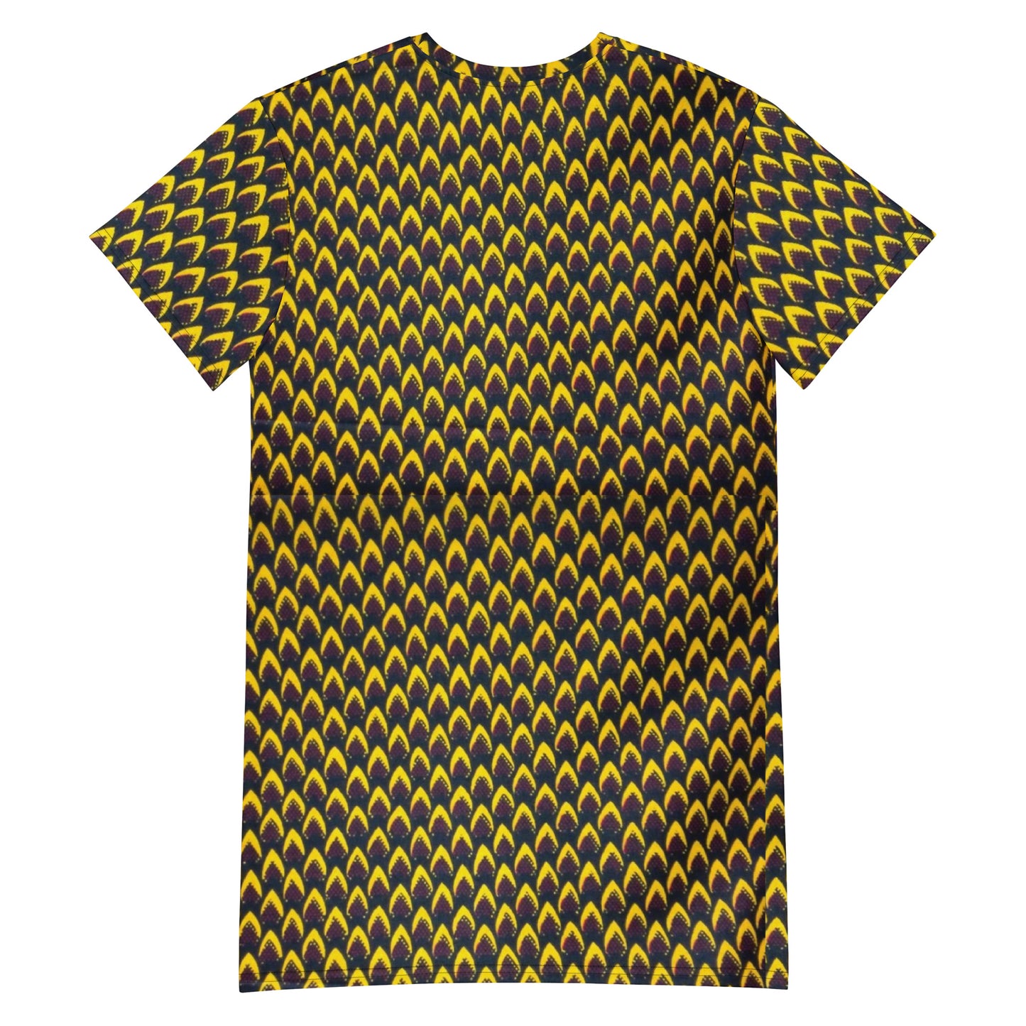 Yellow Flame Ankara T-shirt Dress