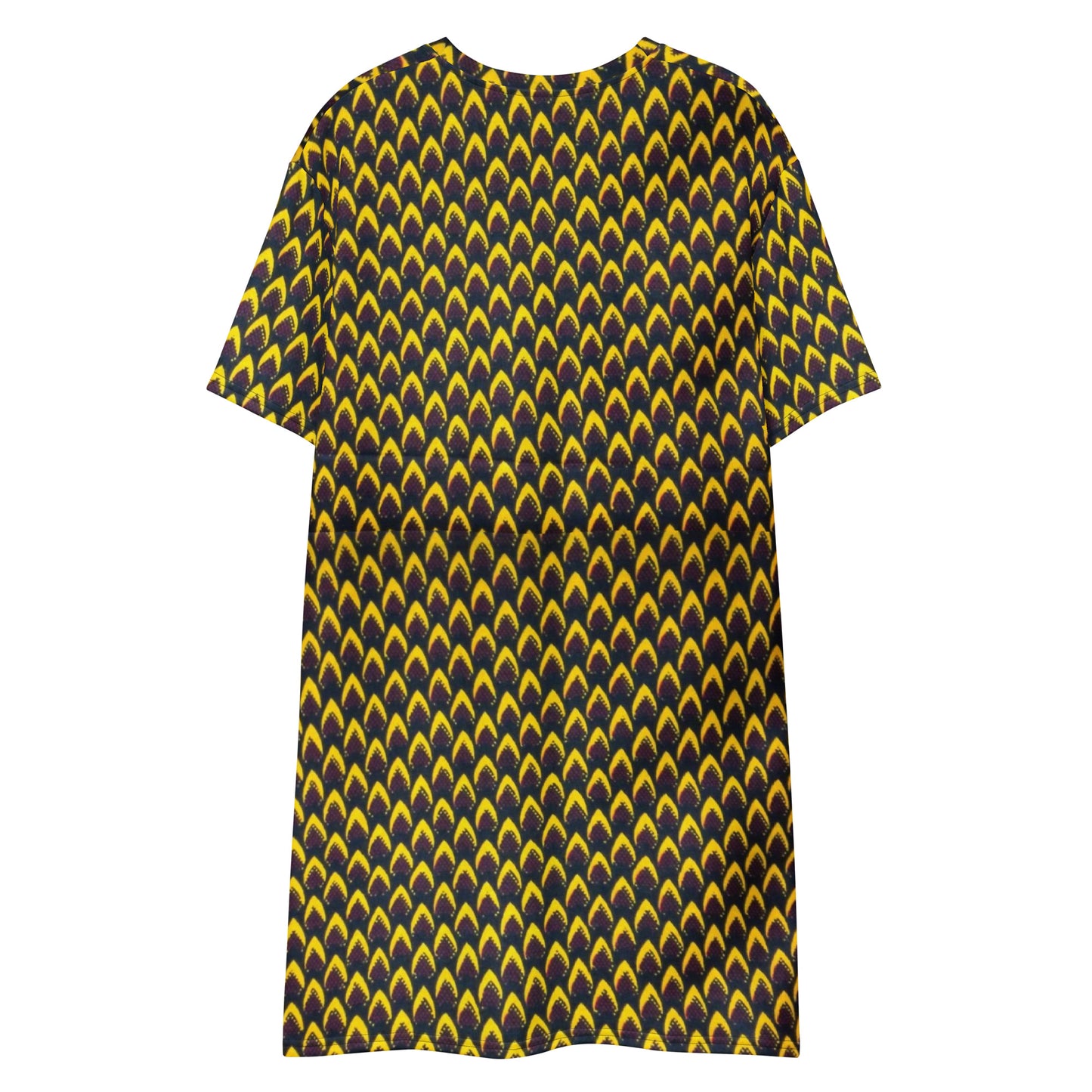 Yellow Flame Ankara T-shirt Dress