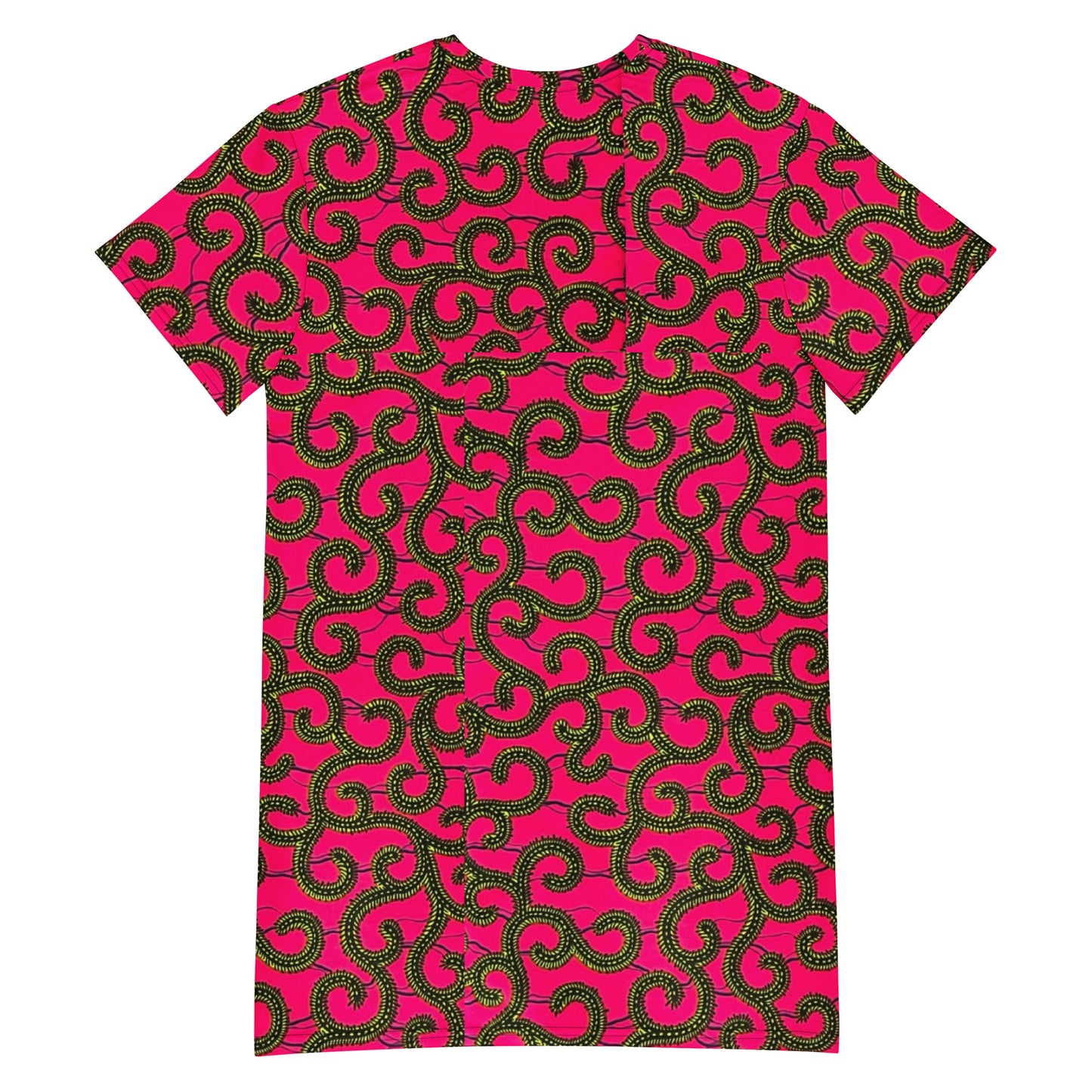 Pink Ankara T-shirt Dress