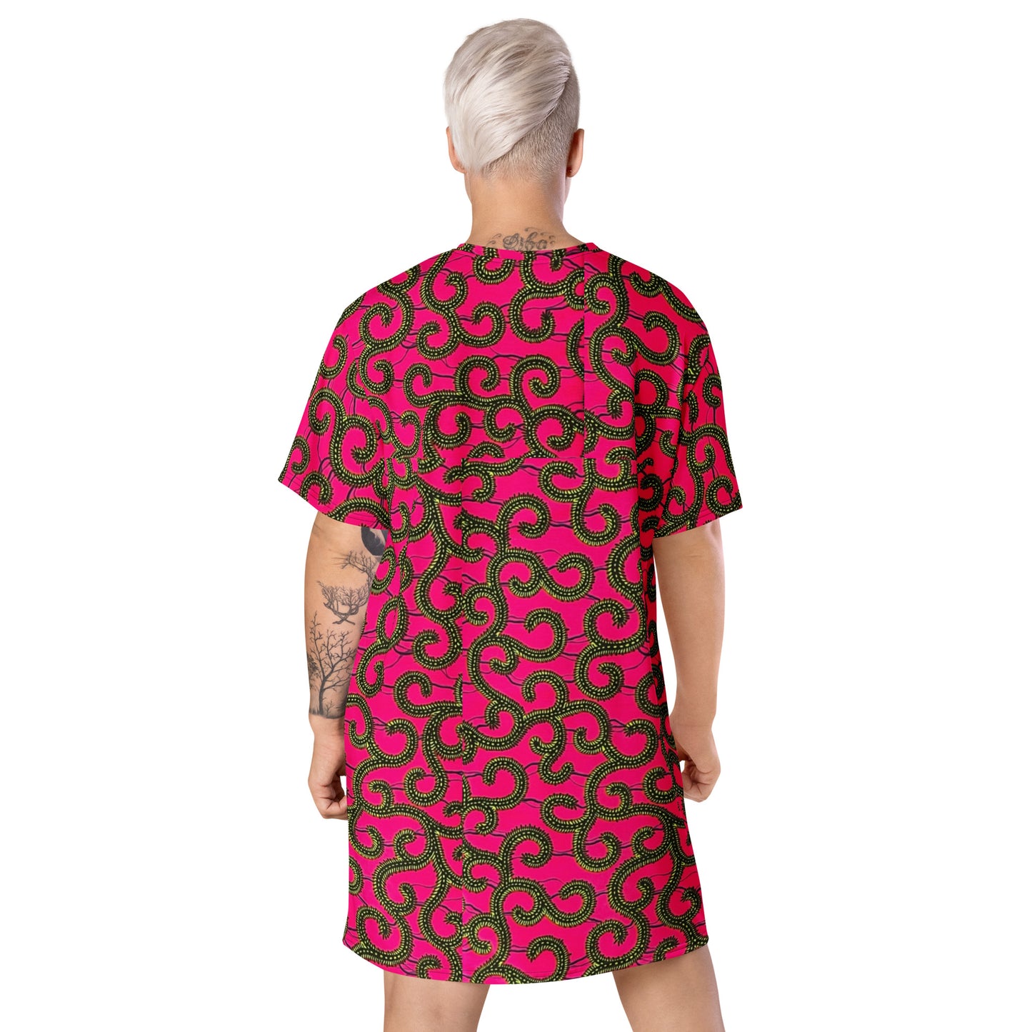 Pink Ankara T-shirt Dress