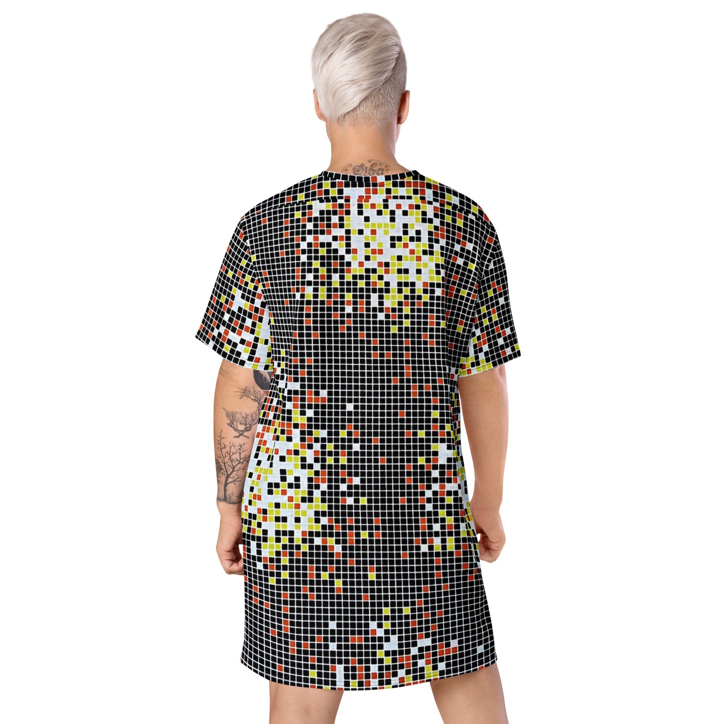 Graphic Square Ankara T-shirt Dress