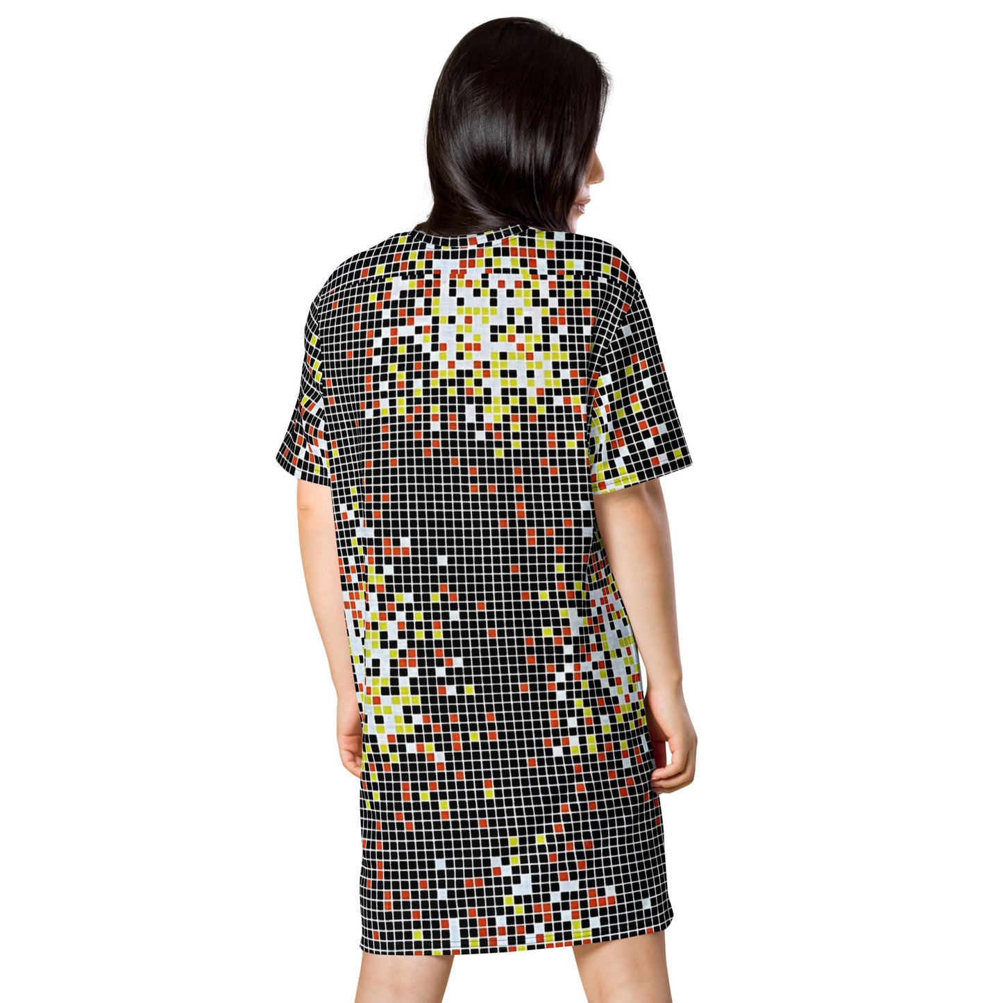 Graphic Square Ankara T-shirt Dress