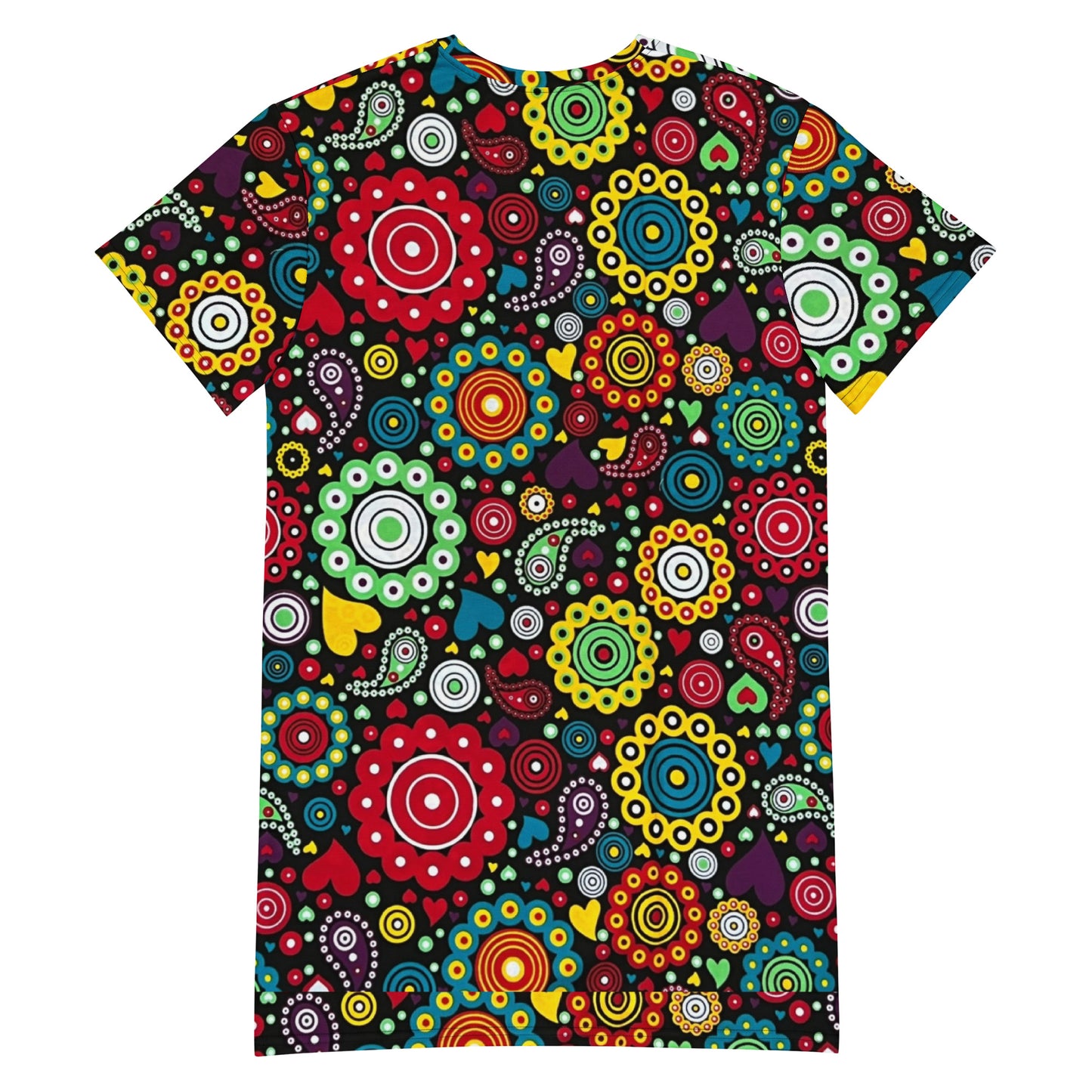 Multicolour Bloom Ankara T-shirt Dress