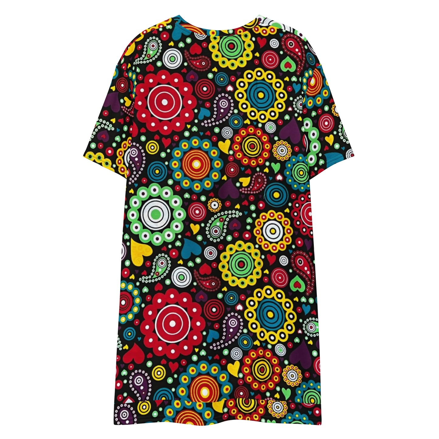 Multicolour Bloom Ankara T-shirt Dress