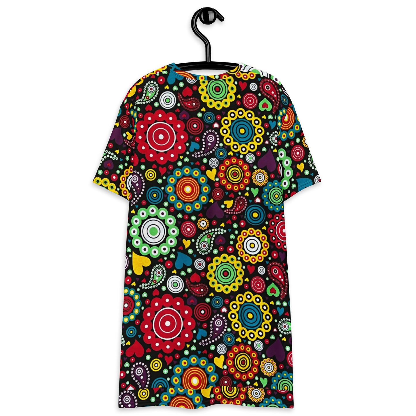 Multicolour Bloom Ankara T-shirt Dress