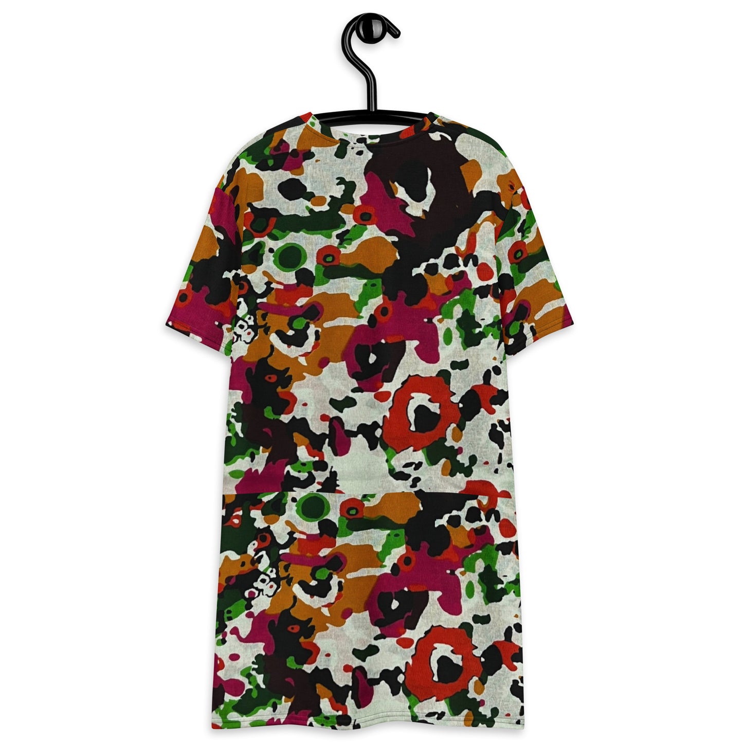 Multicolour Paint Ankara T-Shirt Dress