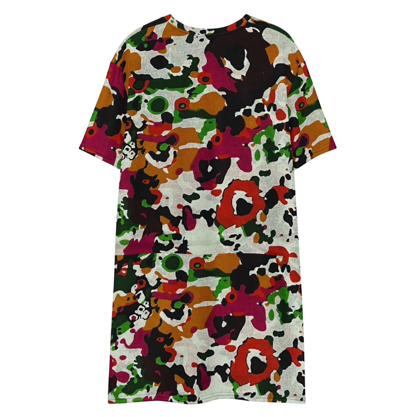 Multicolour Paint Ankara T-Shirt Dress