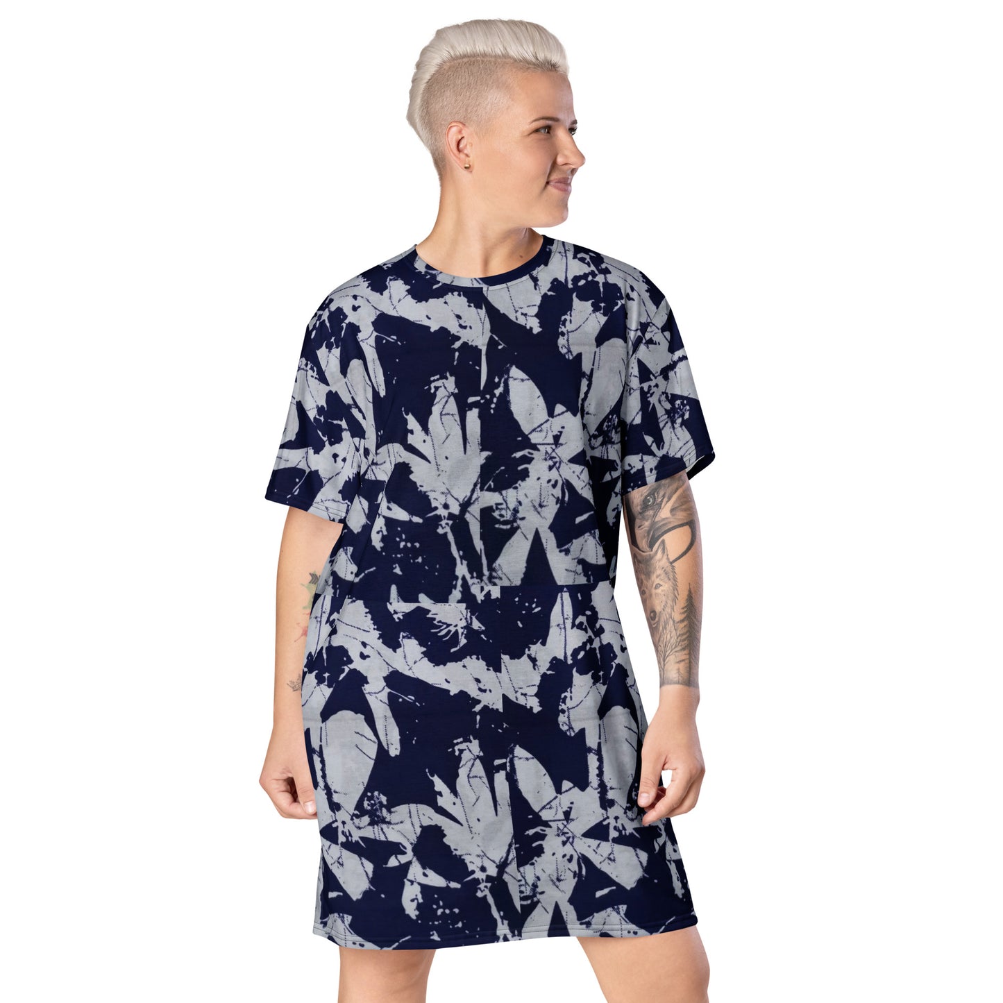 Indigo Adire T-shirt Dress