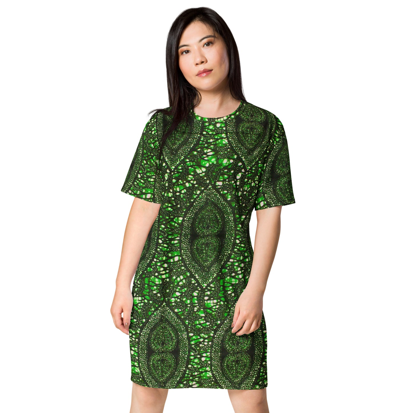 Green Peas Ankara T-shirt Dress