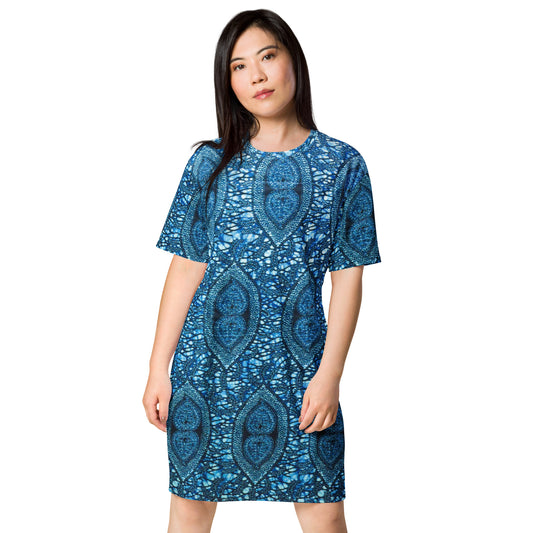 Blue Peas Ankara T-shirt Dress