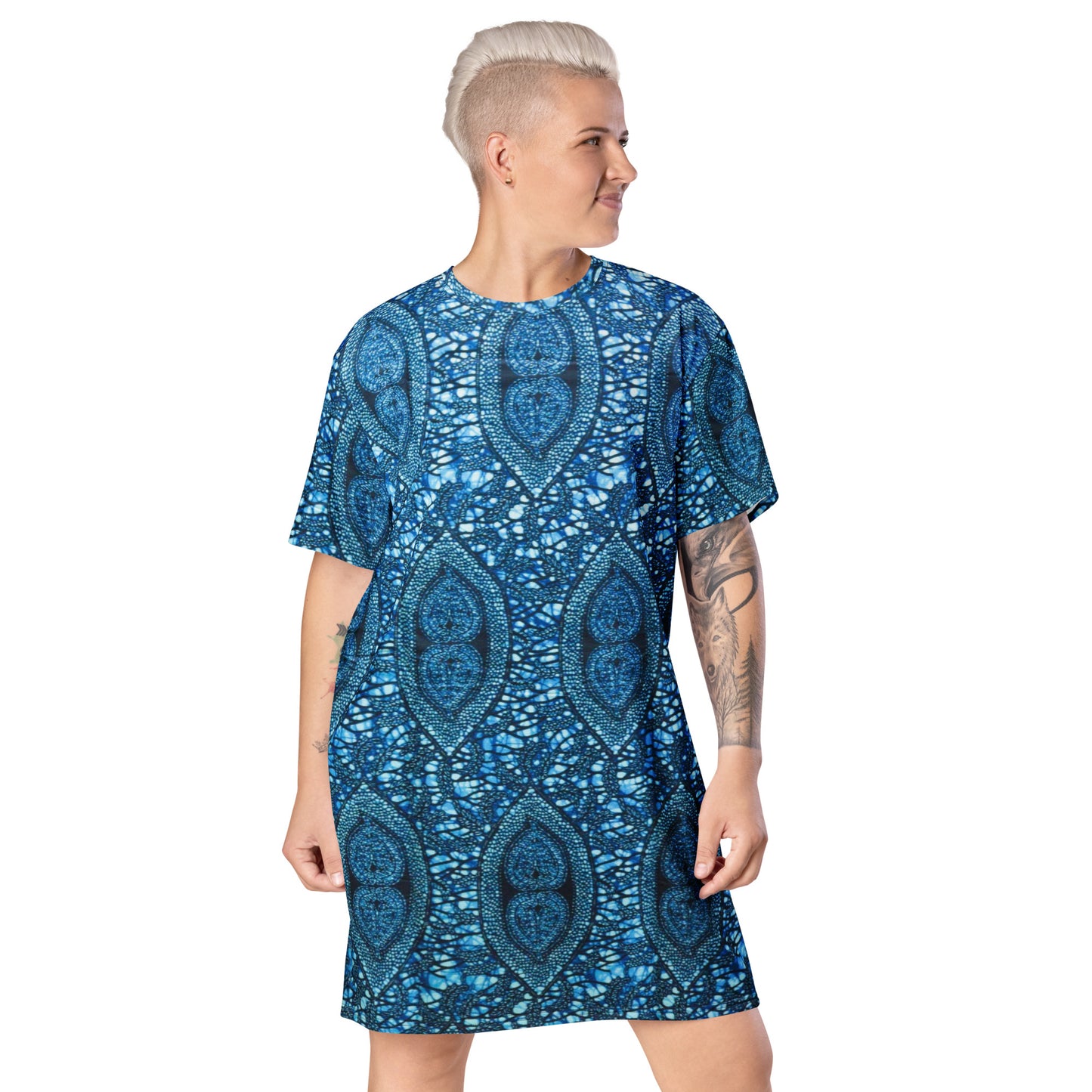 Blue Peas Ankara T-shirt Dress