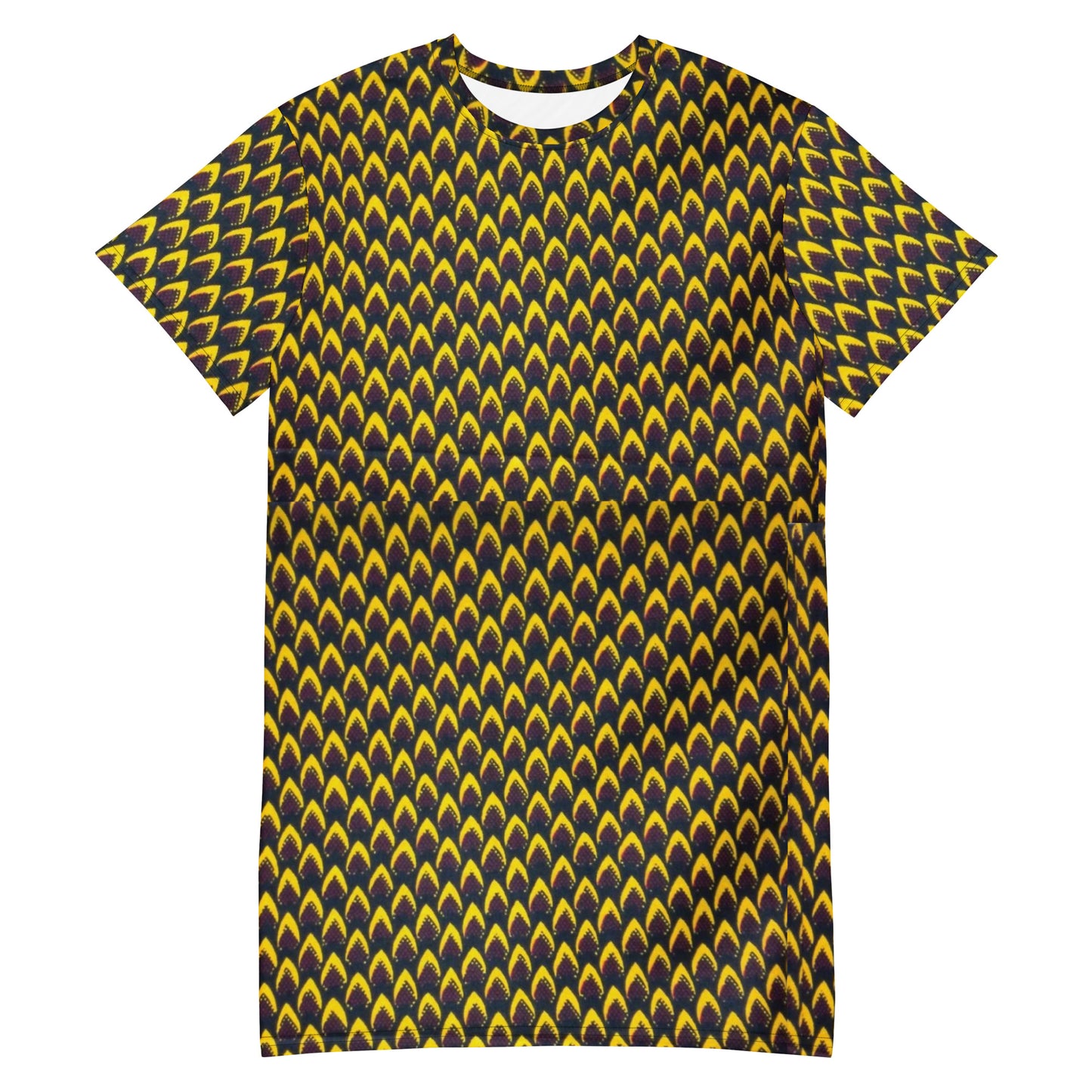 Yellow Flame Ankara T-shirt Dress