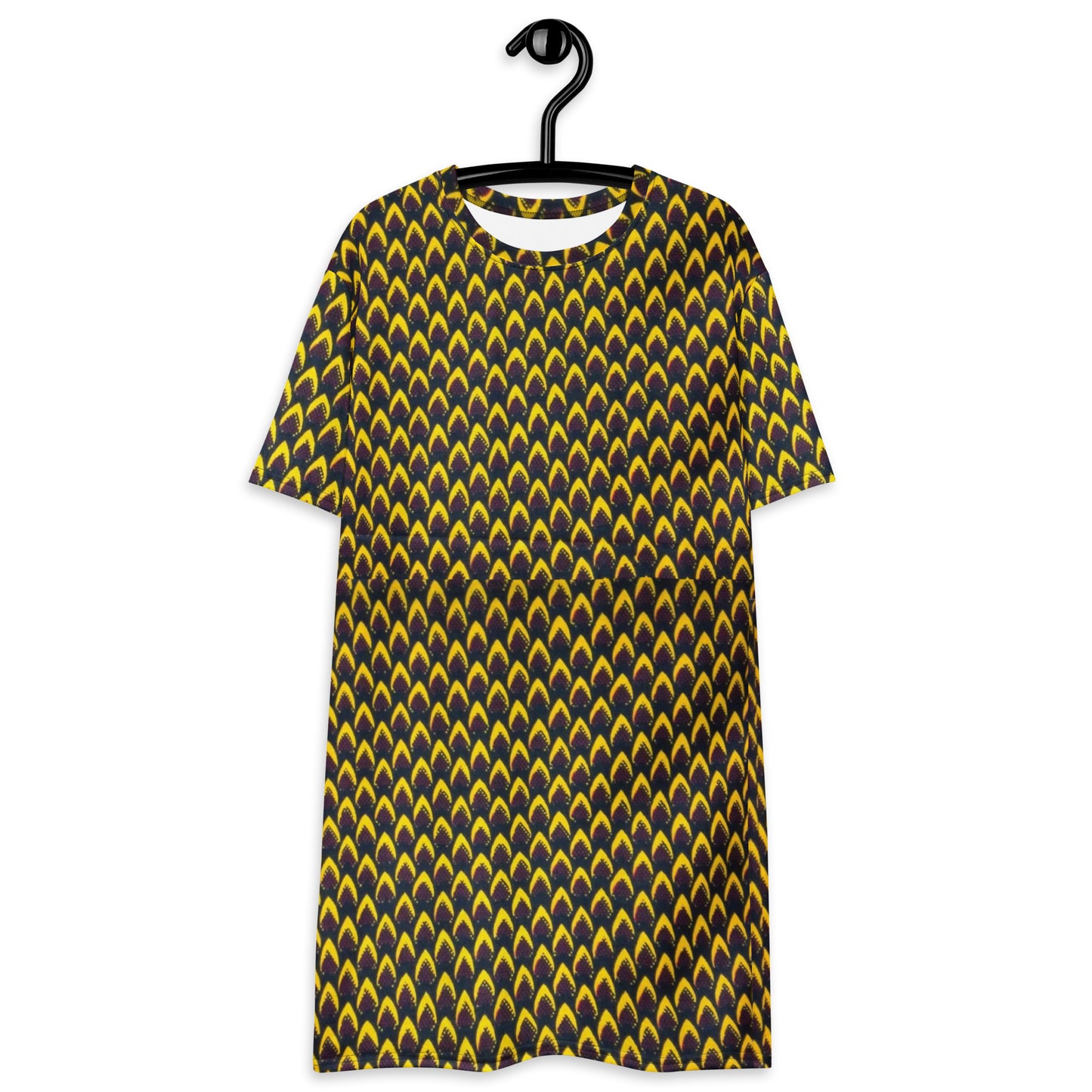 Yellow Flame Ankara T-shirt Dress