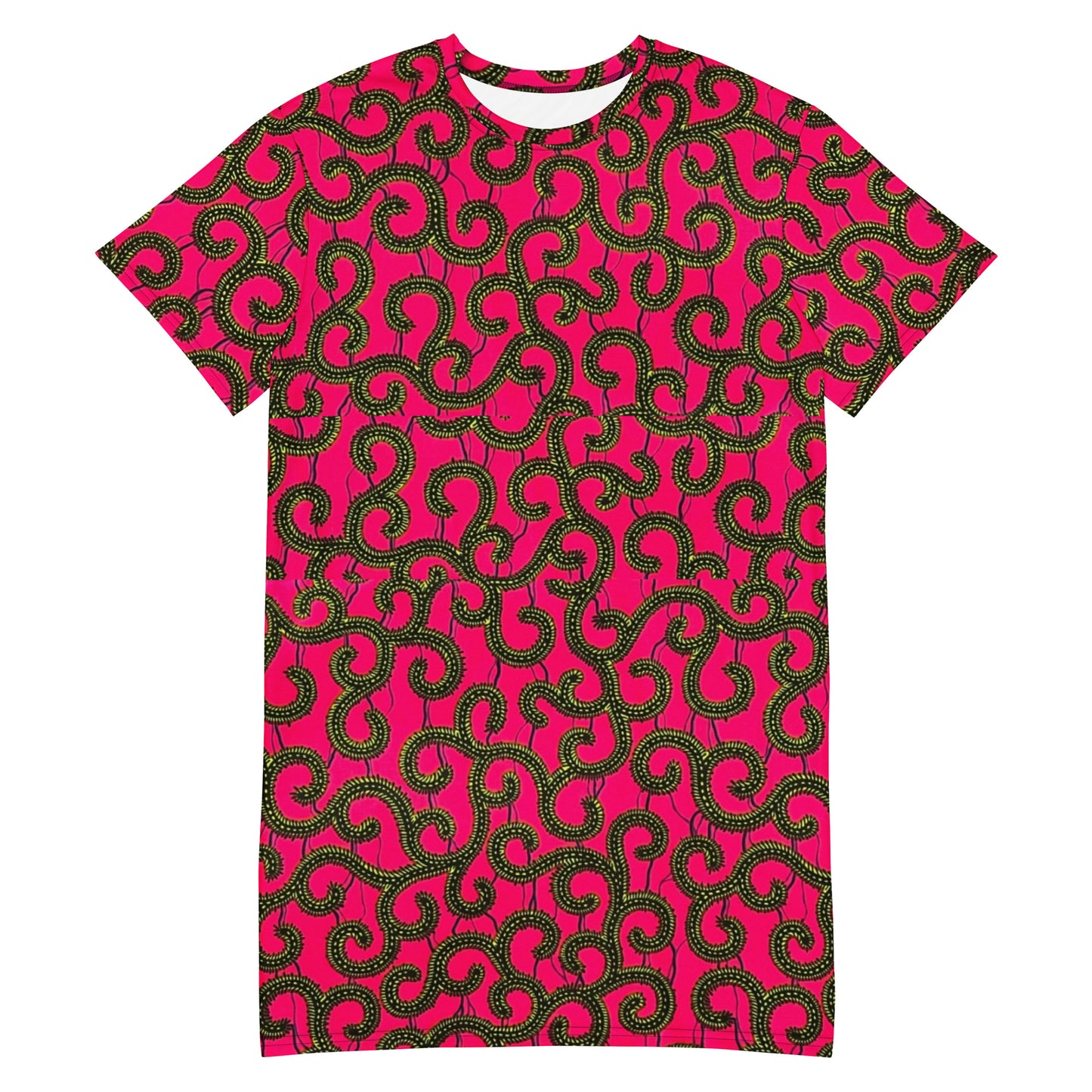 Pink Ankara T-shirt Dress