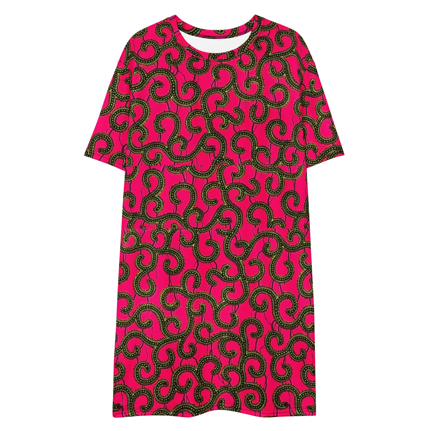 Pink Ankara T-shirt Dress