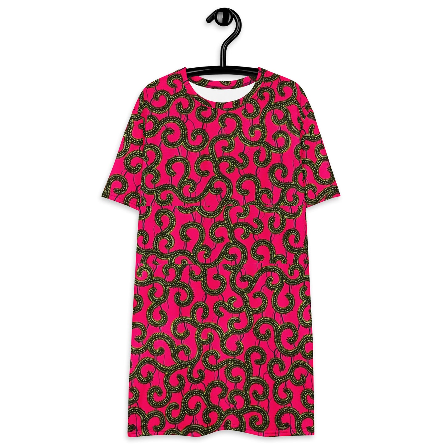 Pink Ankara T-shirt Dress