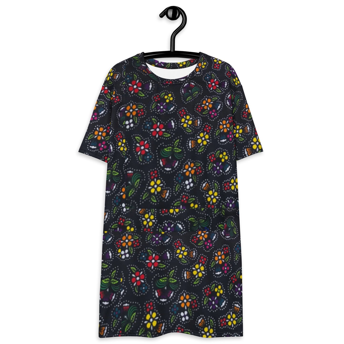 Multicolour Dark Ankara T-shirt Dress