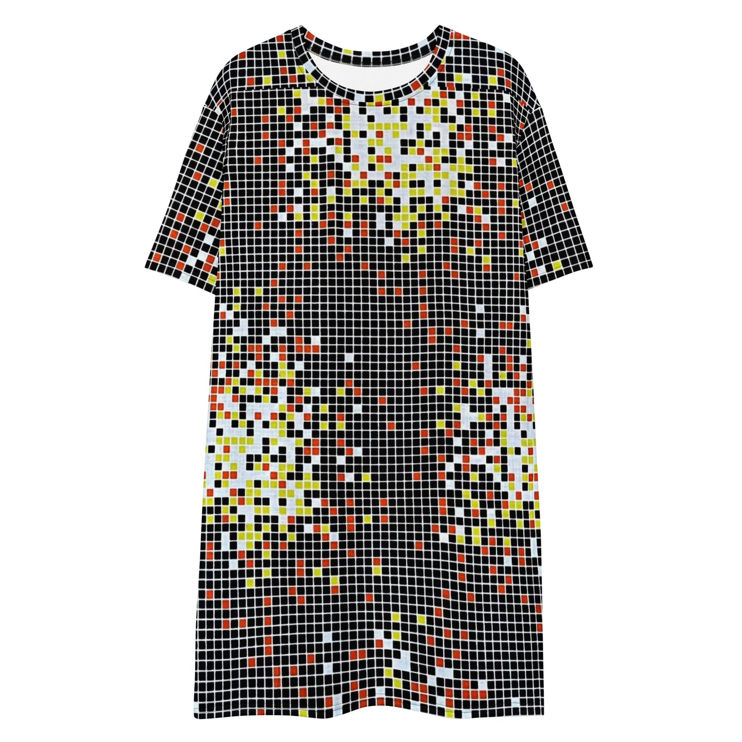 Graphic Square Ankara T-shirt Dress