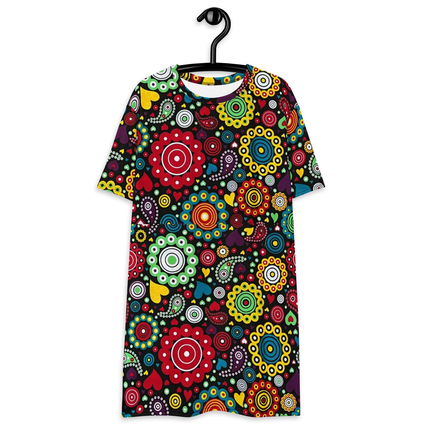 Multicolour Bloom Ankara T-shirt Dress