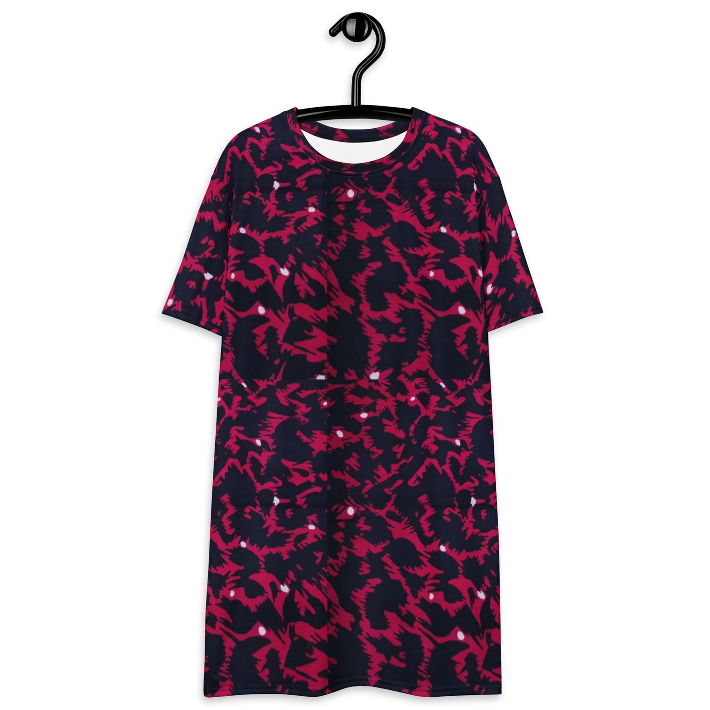 Pink Leopard Ankara T-shirt Dress