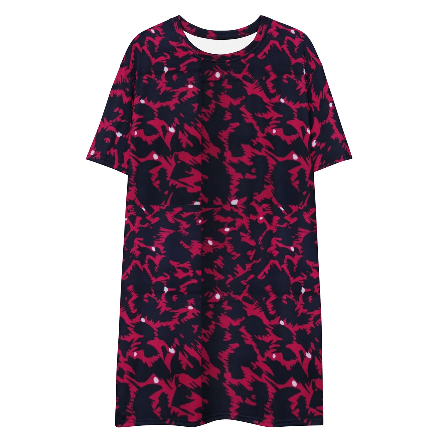 Pink Leopard Ankara T-shirt Dress