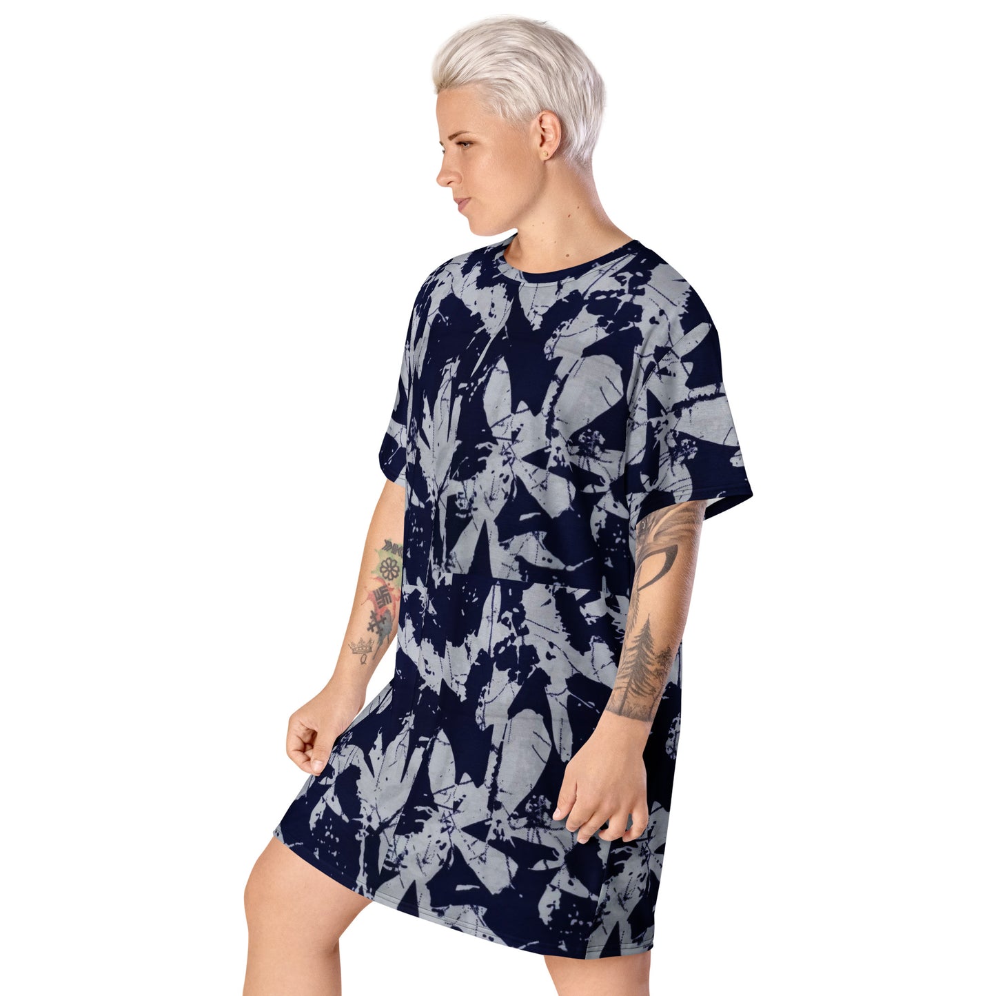 Indigo Adire T-shirt Dress