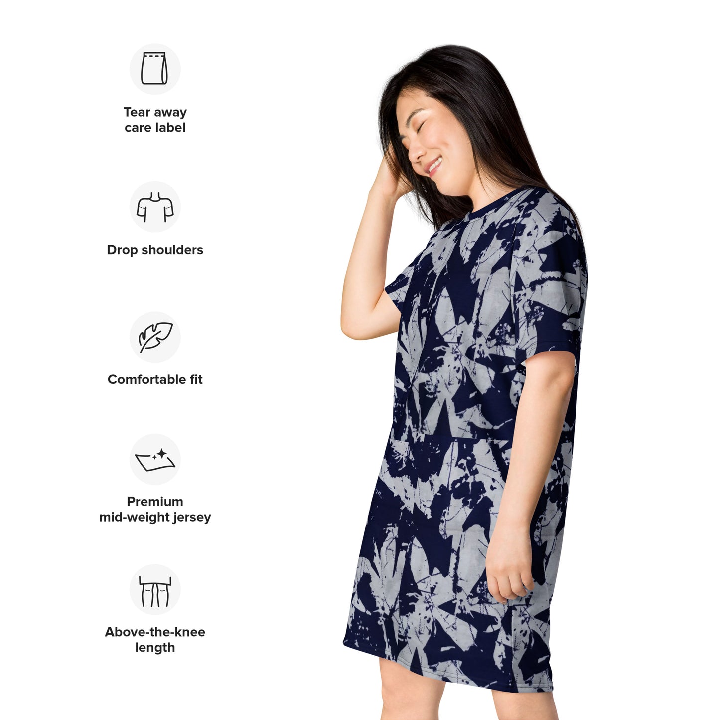 Indigo Adire T-shirt Dress