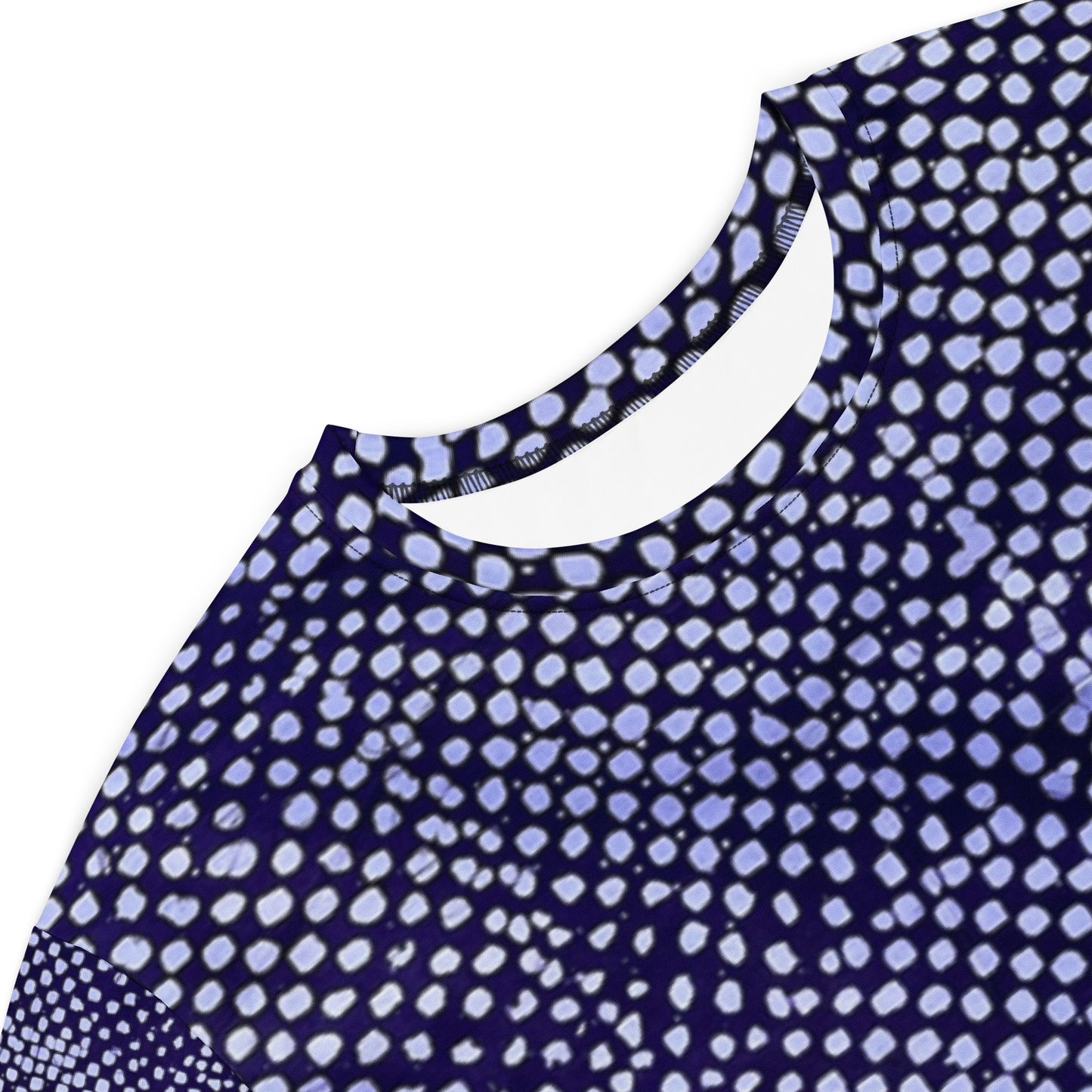 Purple And White Polka Dots Adire T-shirt Dress