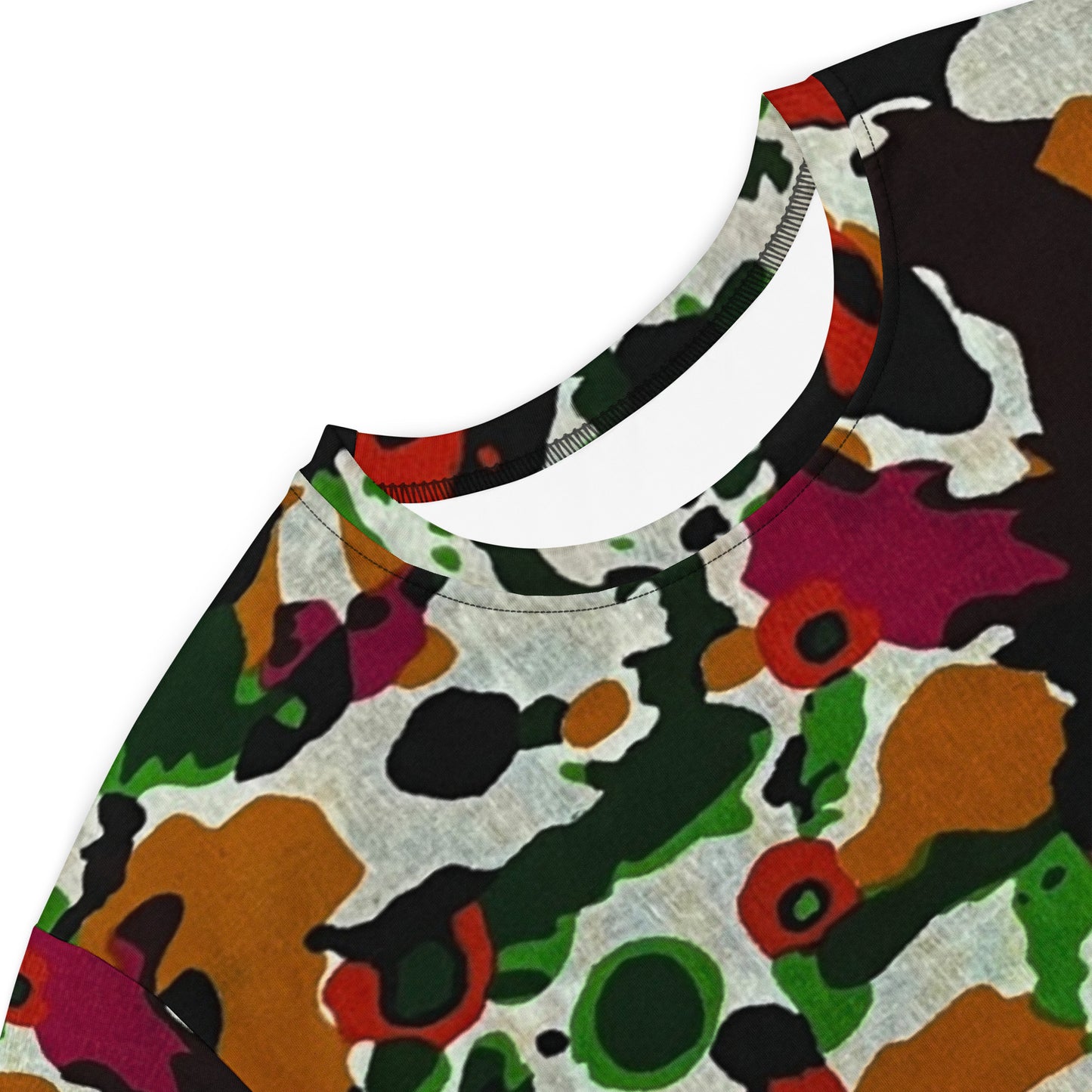 Multicolour Paint Ankara T-Shirt Dress