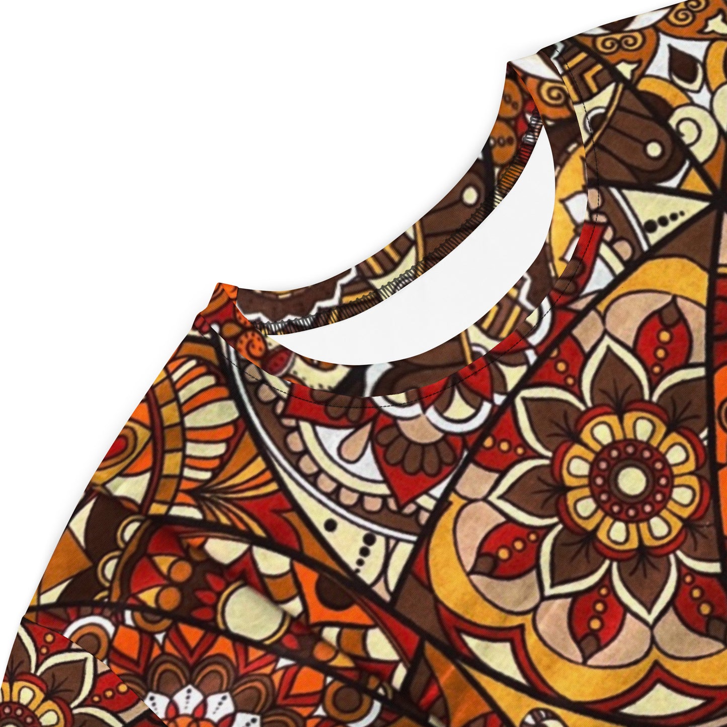 Multicolour Brown Ankara T-Shirt Dress