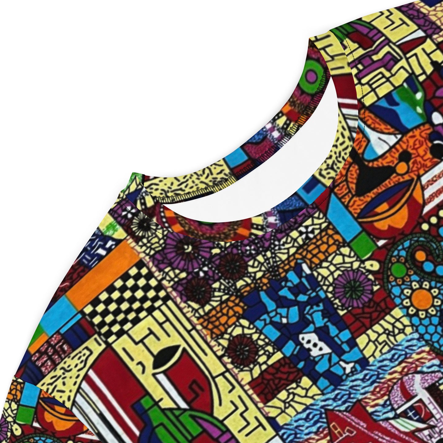 Colourful Artsy Ankara T-shirt Dress