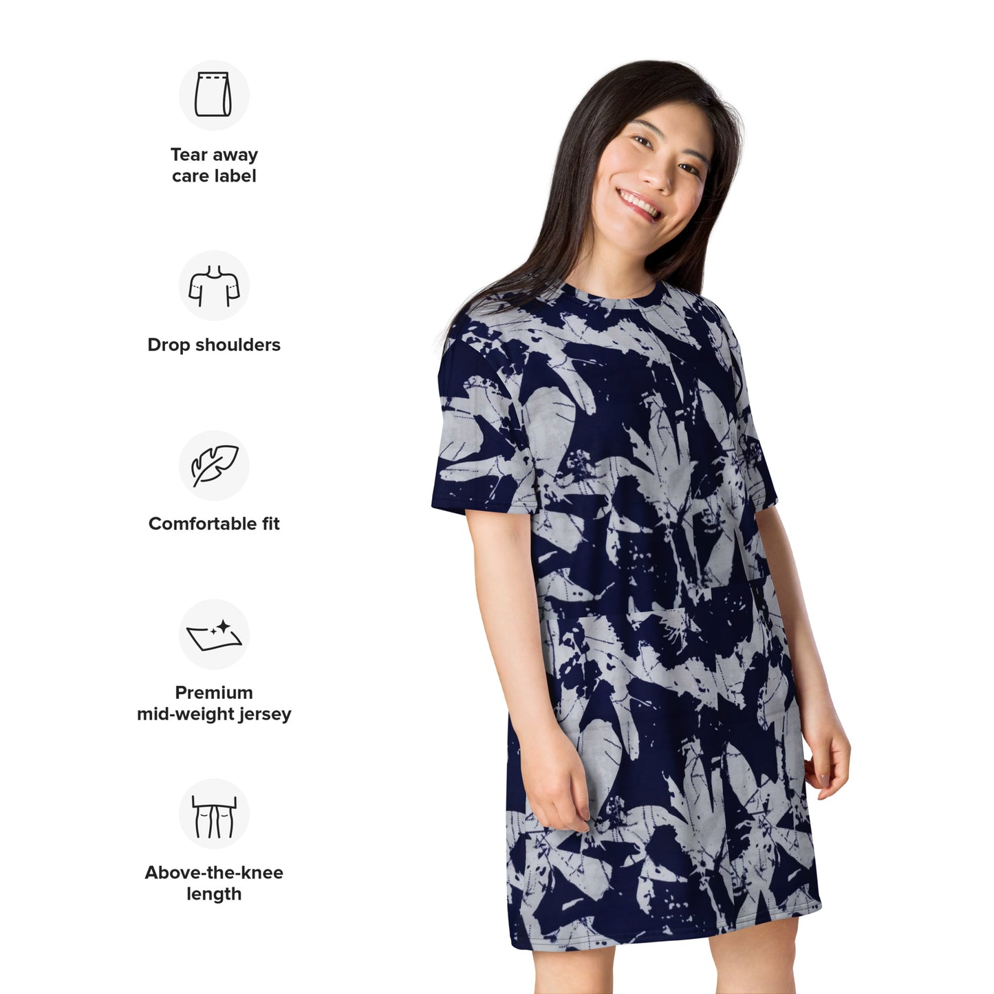 Indigo Adire T-shirt Dress